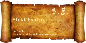 Viski Evelin névjegykártya